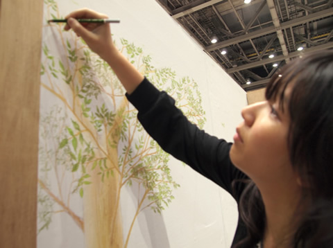 ライブペインティング中